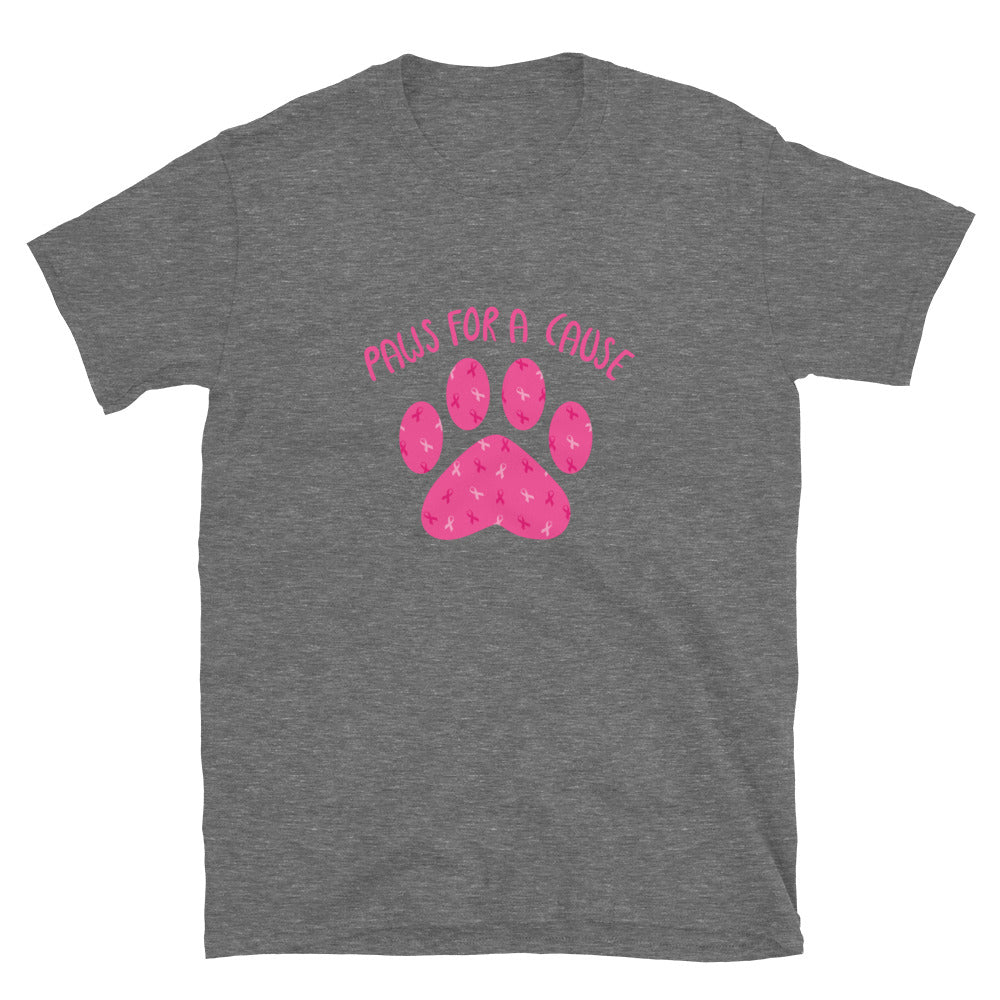 Paws For A Cause Pink Ribbon Paw Print T-Shirt、mySite、camillekostekn