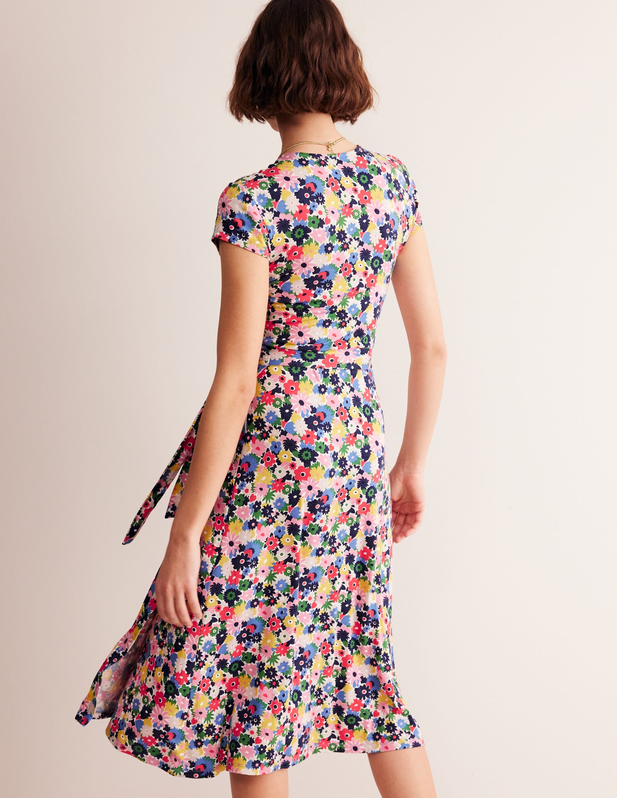  Joanna Cap Sleeve Wrap Dress-Multi, Paintbox Ditsy、mySite、ashleygrahame