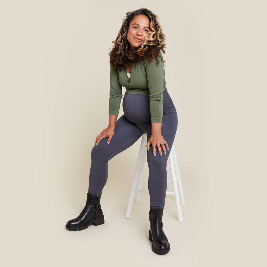  Freerider Co. Maternity Bump Support Leggings - Charcoal、mySite、merchandisen