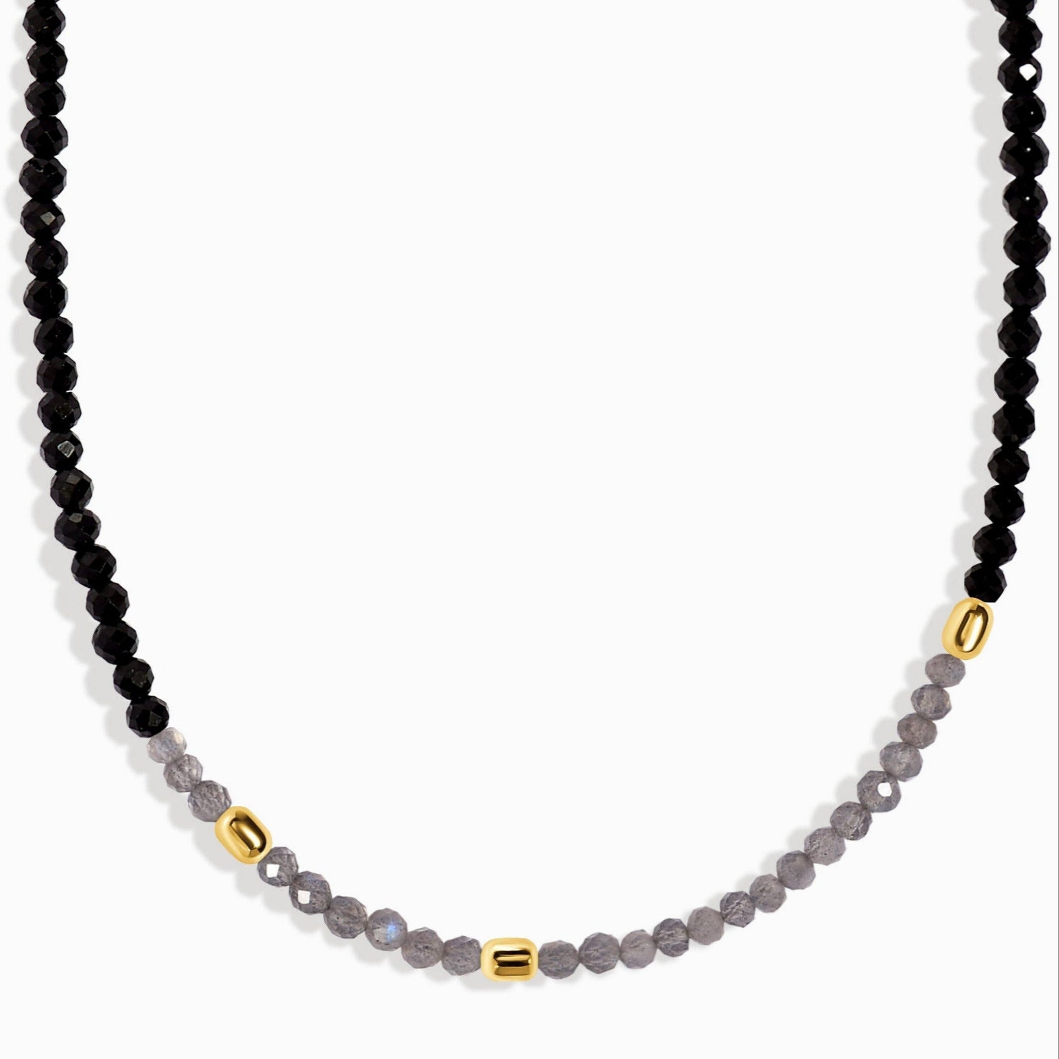 Labradorite Black Obsidian Beads Necklace - Untamed、mySite、hinf8tx79