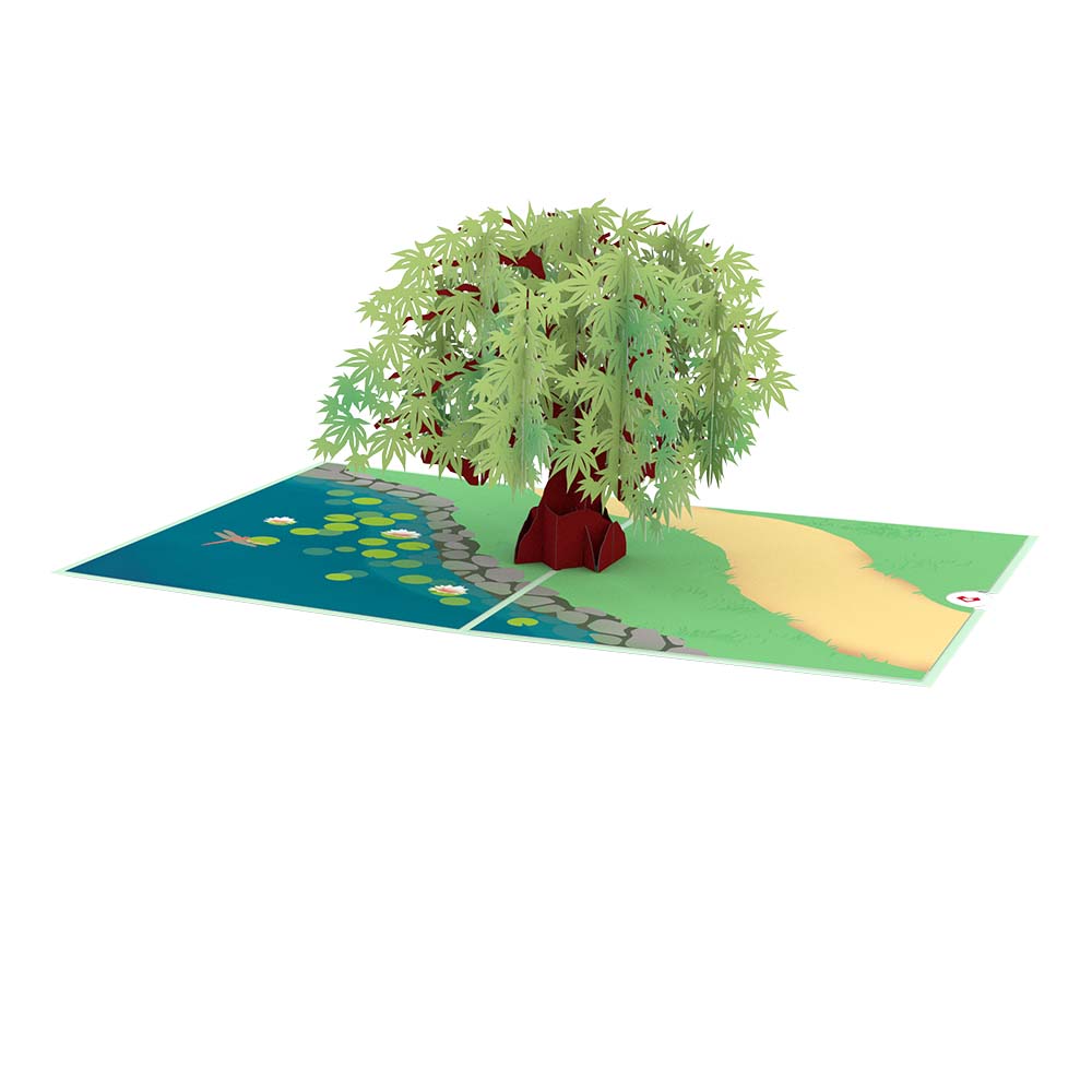 Green Maple Tree Pop-Up Card、mySite、solidvoid