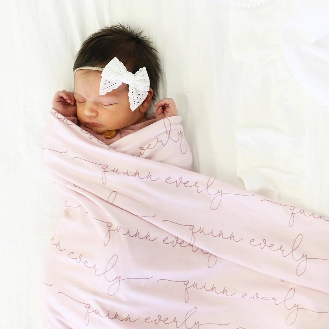  Personalized Blush Baby Name Swaddle Blanket、mySite、layawaytickets