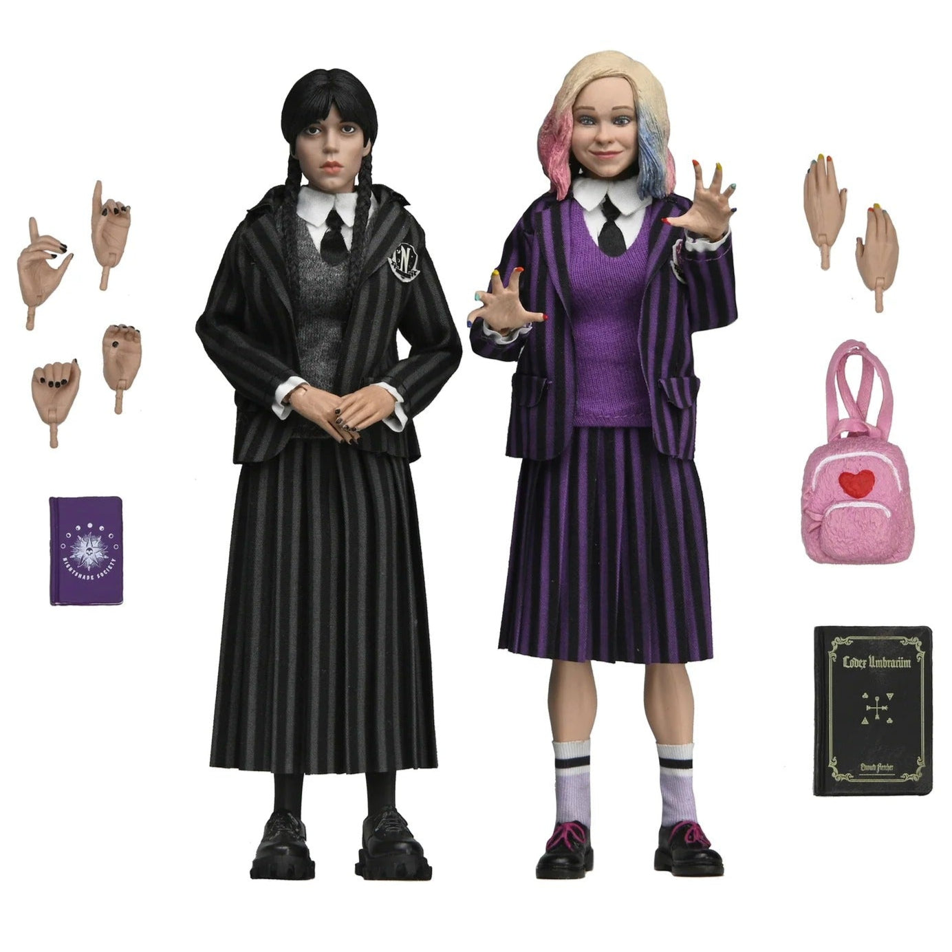 NECA Wednesday Nevermore Uniform Wednesday Addams and Enid 2-Pack (8 Clothed Scale)、mySite、hgirdovlk