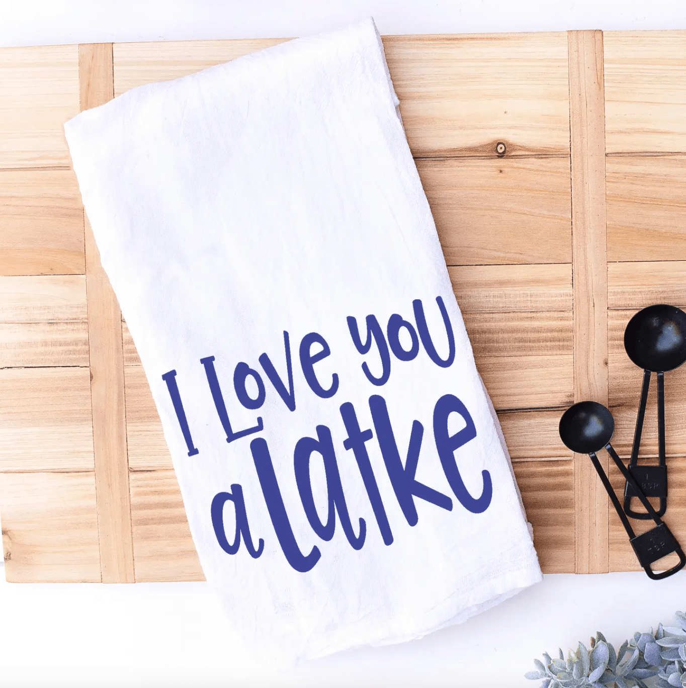 I Love You a Latke Hanukkah Tea Towel、mySite、topwebapps