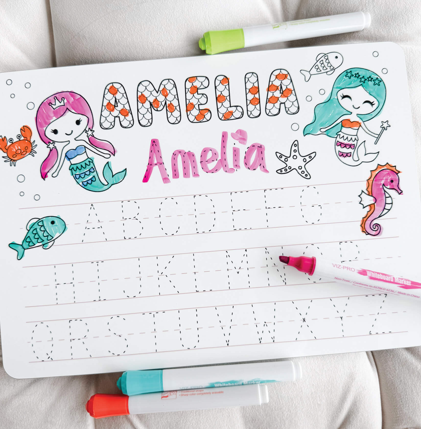  Kids Personalized Whiteboard | Mermaid Magic、mySite、layawaytickets
