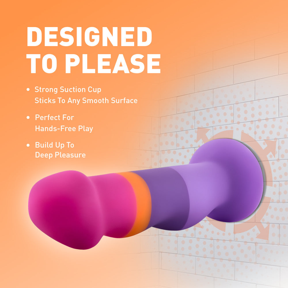 Avant By Blush® | Summer Fling D3: Artisan 8 Inch Curved G-Spot Dildo with Suction Cup Base - Elegantly Made with Smooth Ultrasilk® Purio™ Silicone、mySite、bottomscart