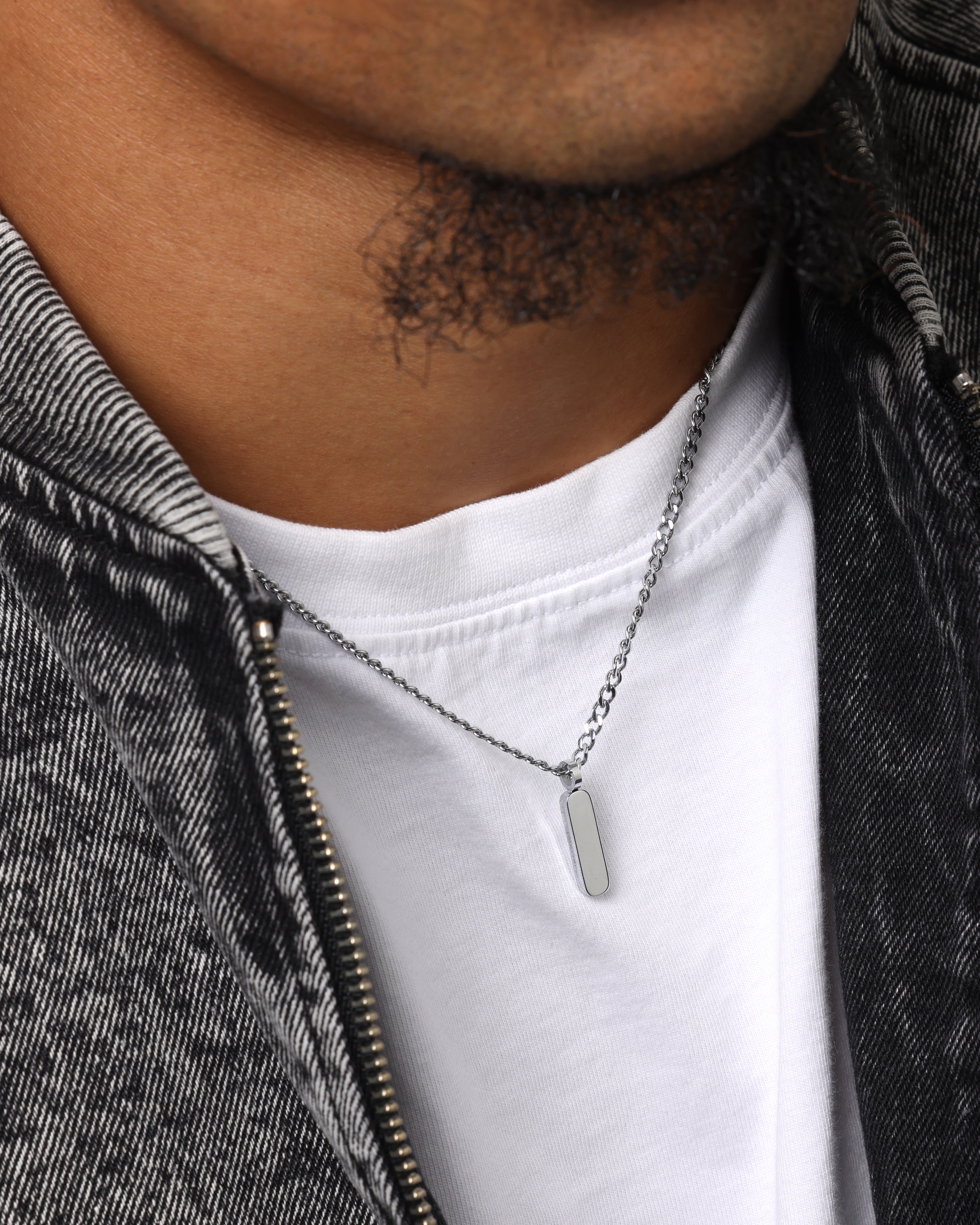 Saint Morta Bar Totem Pendant Chain White Gold、mySite、zt4zffjzw