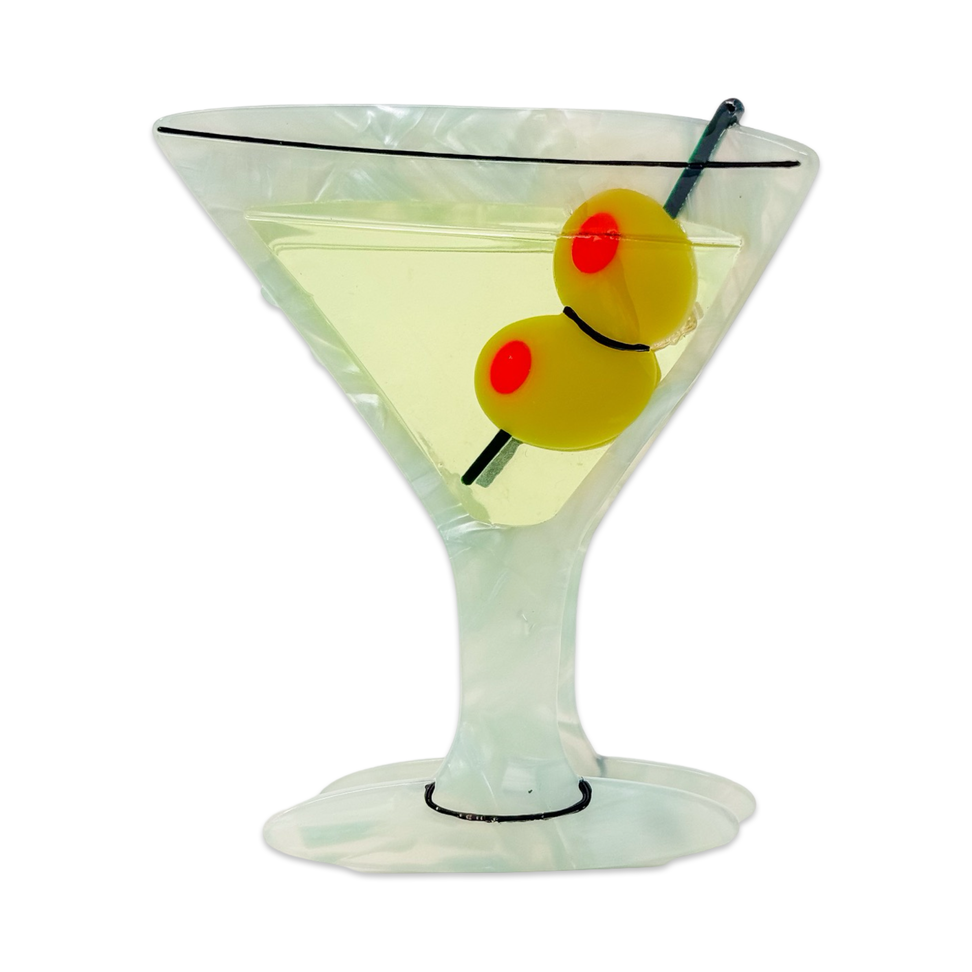 Jenny Lemons - Large Martini Hair Claw Clip、mySite、garagedoors4me