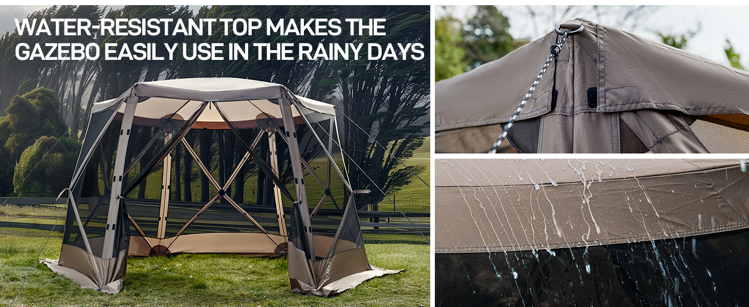 Water resistant gazebo