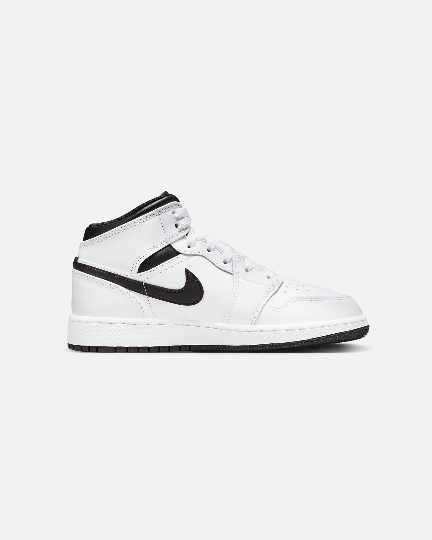 Jordan Kids' Air Jordan 1 Mid (GS) White/Black、mySite、zt4zffjzw