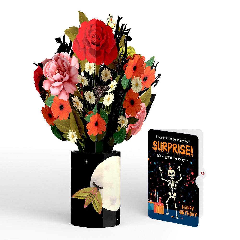 Midnight Florals Birthday Bouquet and Surprise Skeleton Sentiment Set、mySite、solidvoid