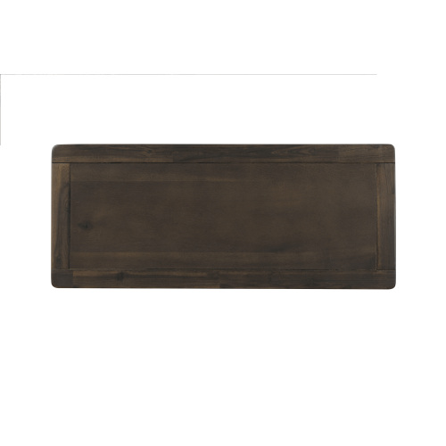 TREXM Rustic Storage Cabinet with Two Drawers and Four Classic Rattan Basket for Dining Room/Entryway/Living Room (Antique Navy)、、casual