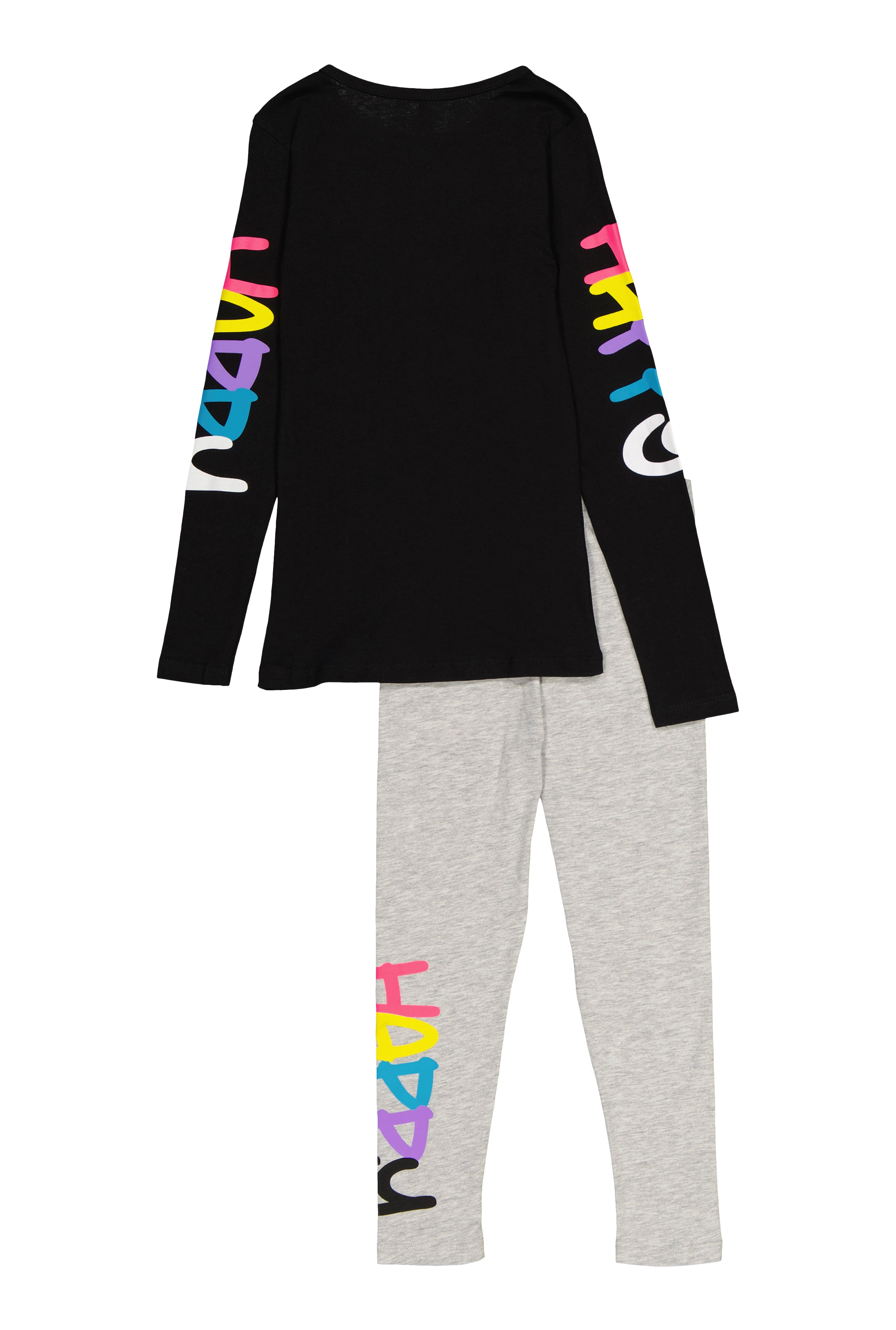 Little Girls Happy Mind Happy Life Tee and Leggings、mySite、camillekostekn