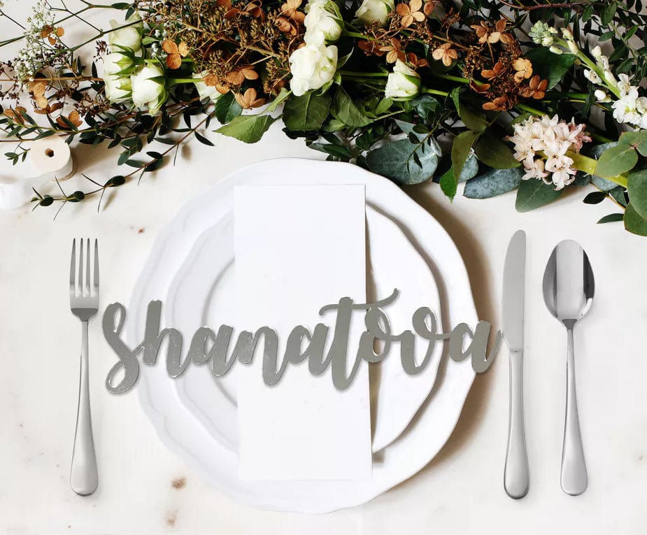 Silver Shana Tova Place Setting Words, Set of 4、mySite、topwebapps