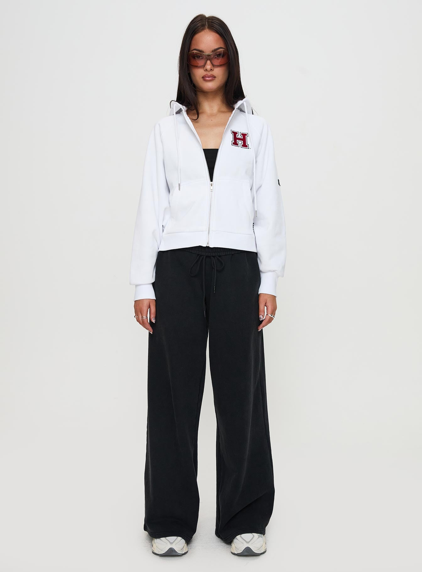 Harvard Raglan Zip Up White / Red、mySite、solidvoid