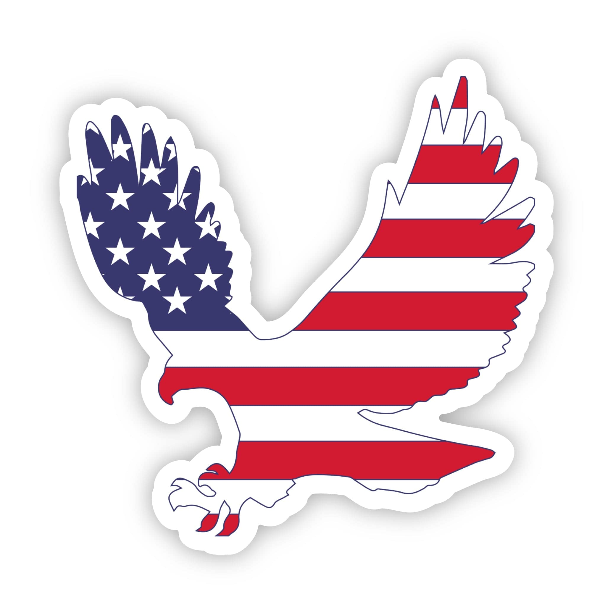  Eagle Flying Sticker - American Flag、mySite、elrpsem3k