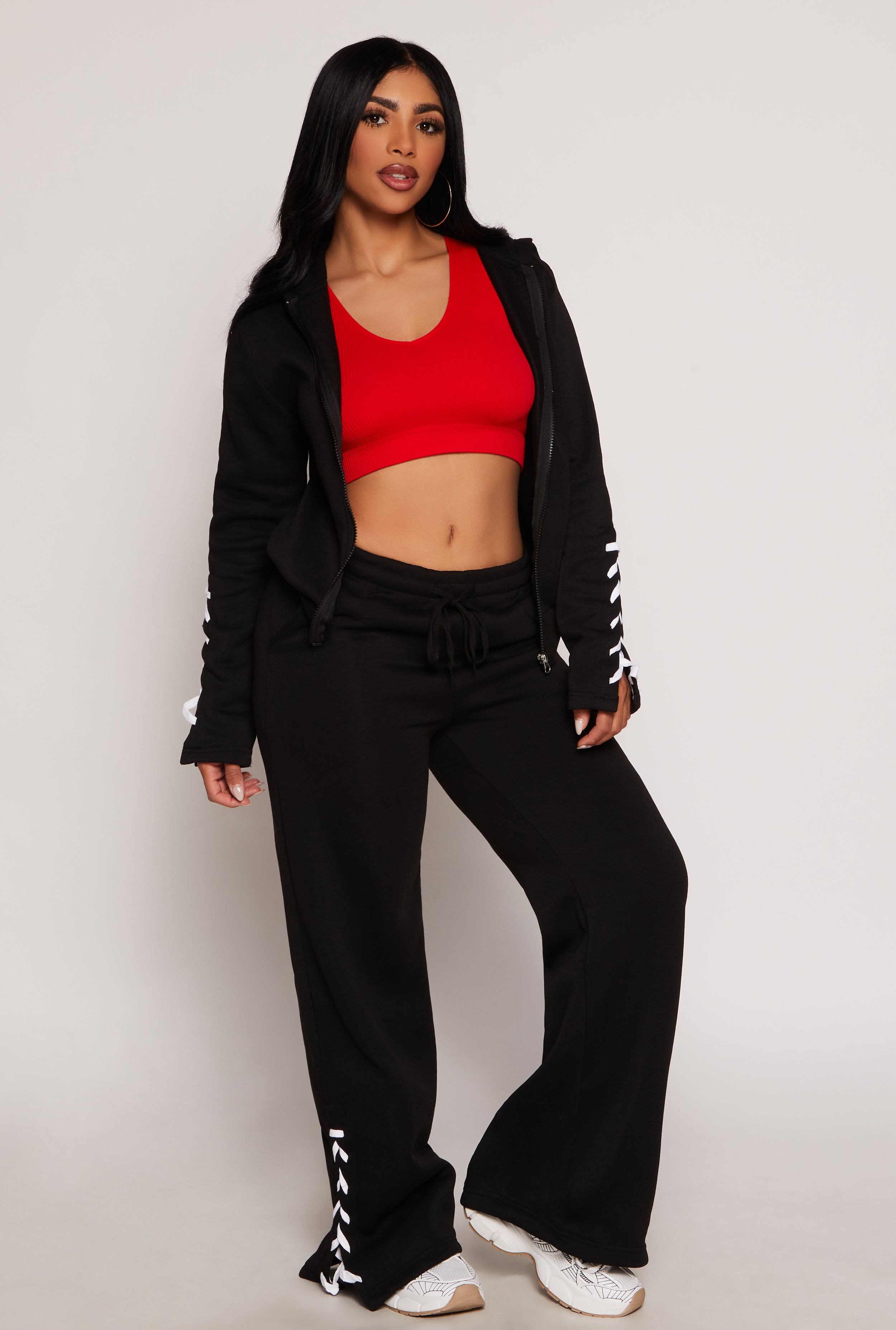 Lace Up Side Sweatpants、mySite、camillekostekn