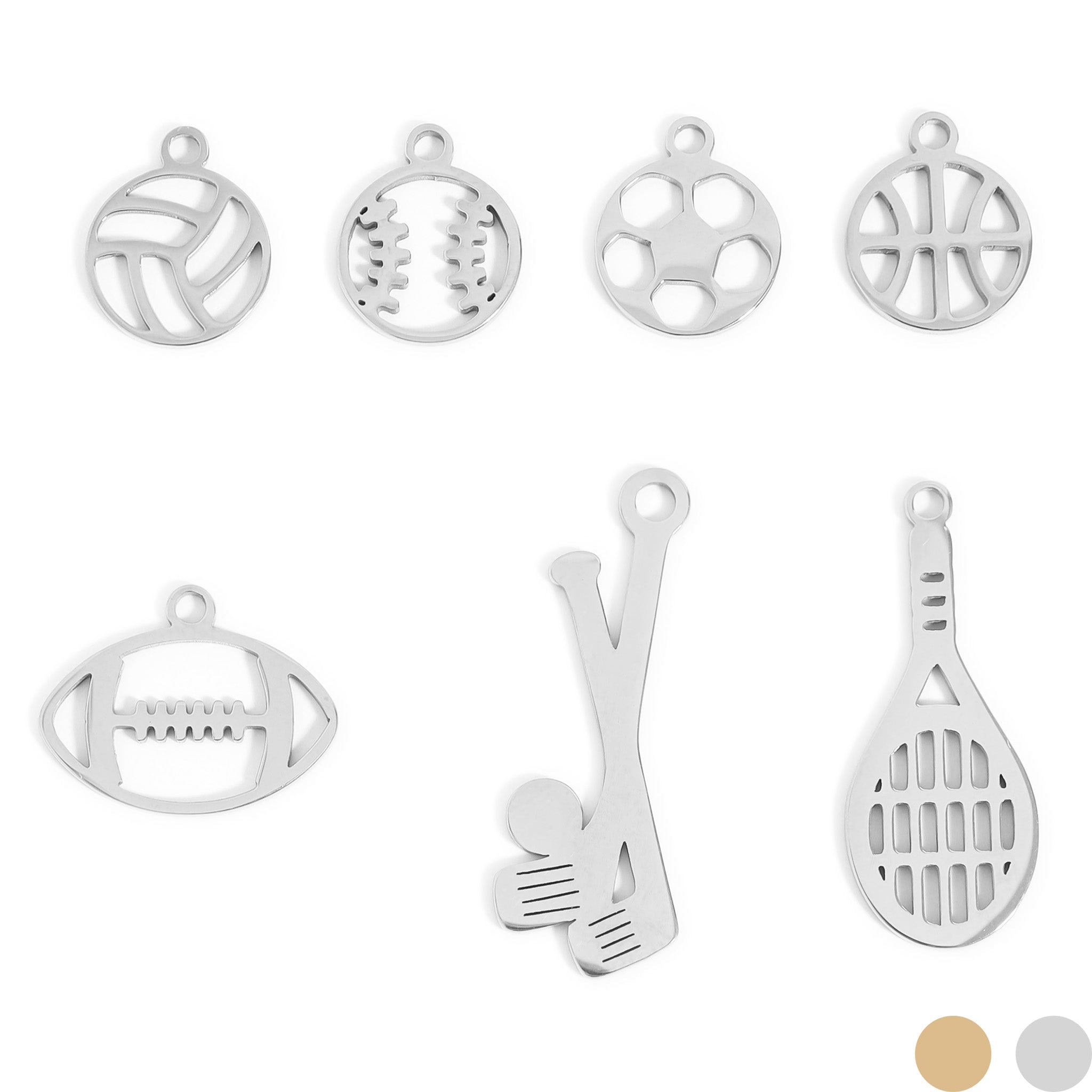 18K Gold PVD Stainless Steel Sports Charm Bundle / BND0060、mySite、dreamappss