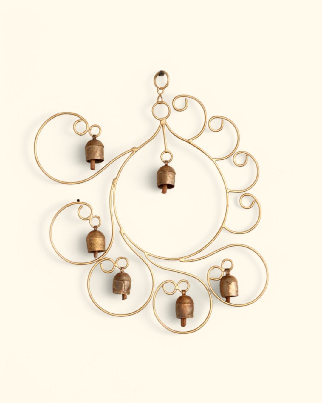 Fairtrade Swirly Design Boho 6 Bell Chime、mySite、topwebapps