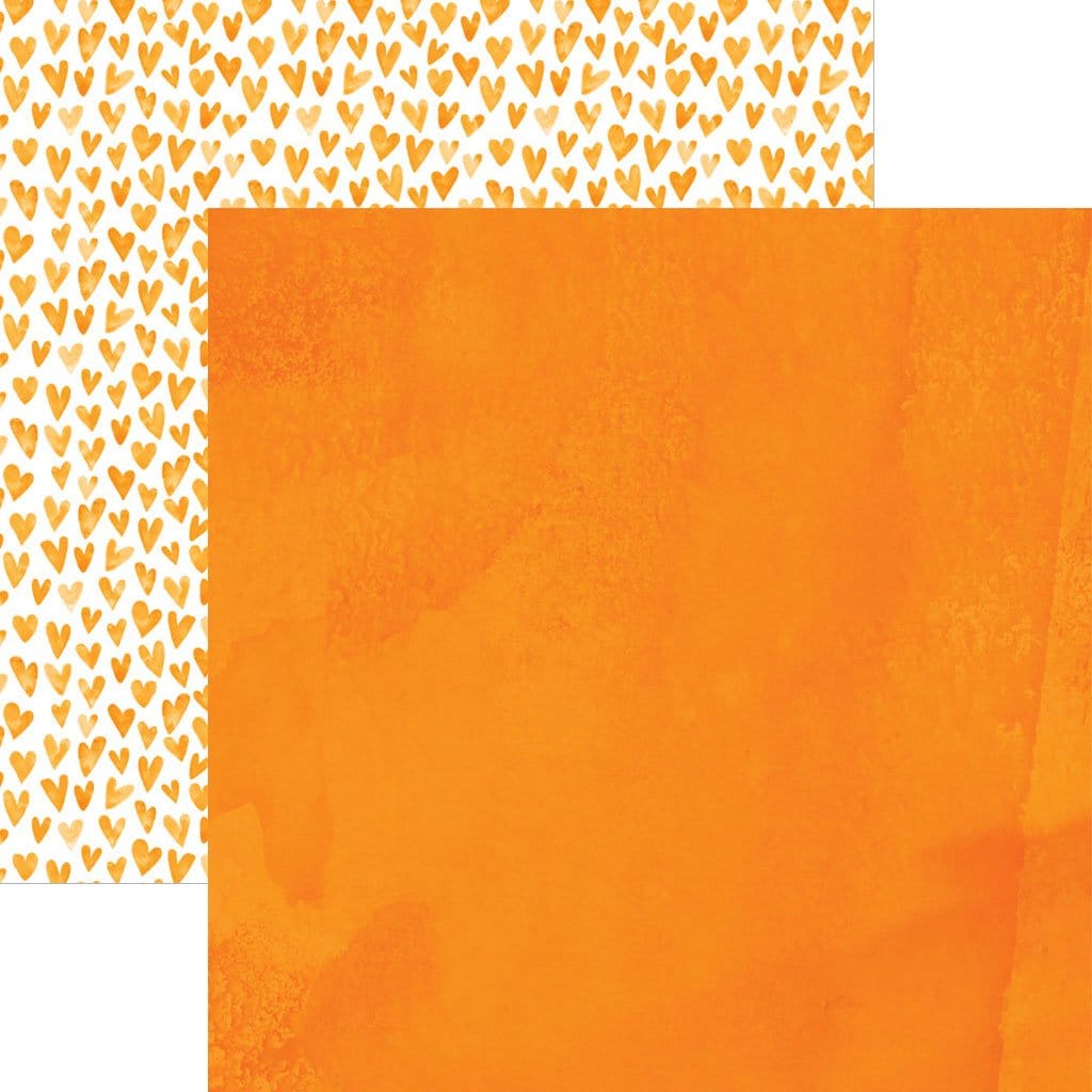  Scrapbook Paper - Orange Watercolor Hearts、mySite、ghnorth