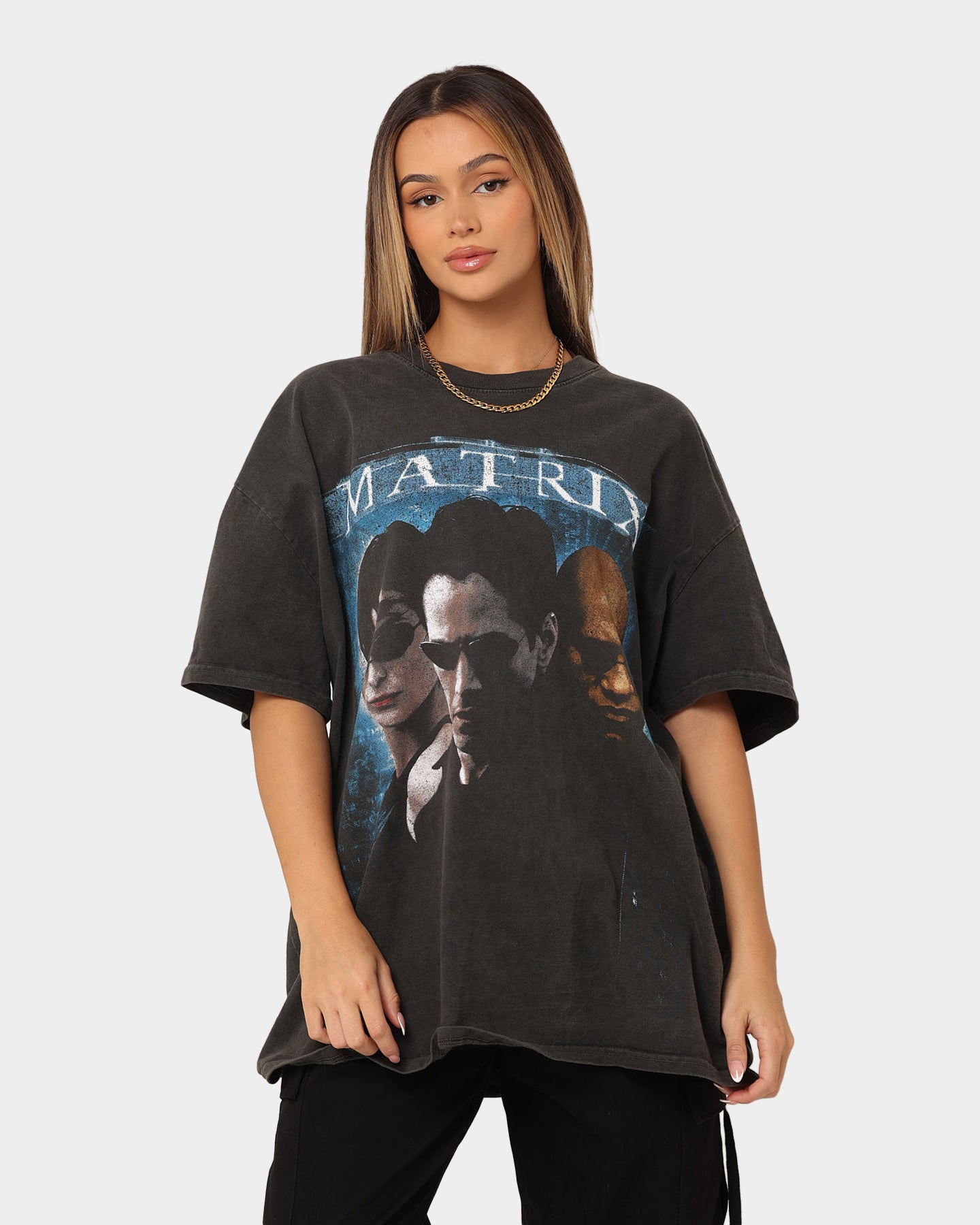 American Thrift X The Matrix Heavyweight Vintage T-Shirt Black Wash、mySite、zt4zffjzw