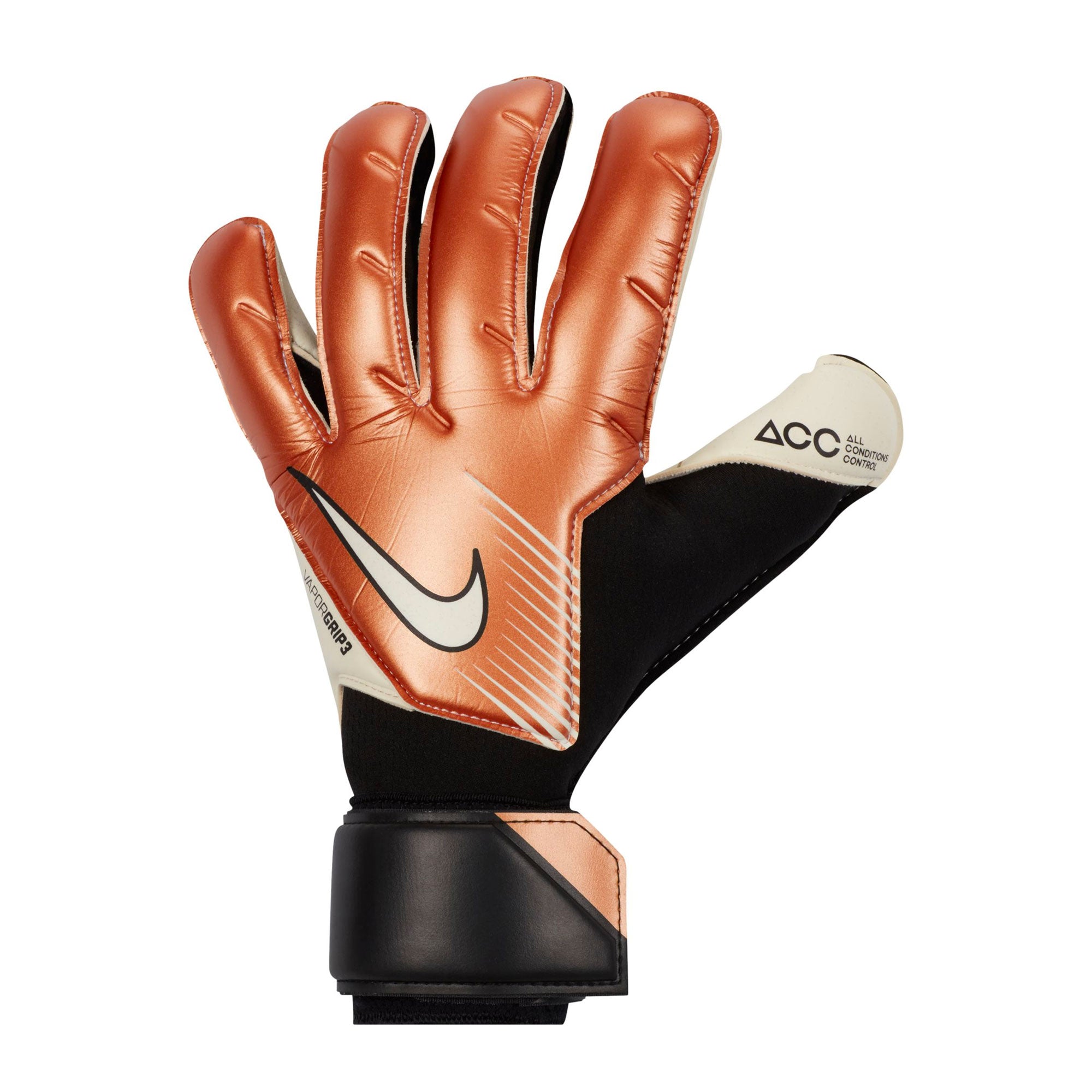 Nike Men's Vapor Grip 3 Goalkeeper Gloves Metallic Copper/White、mySite、noshort