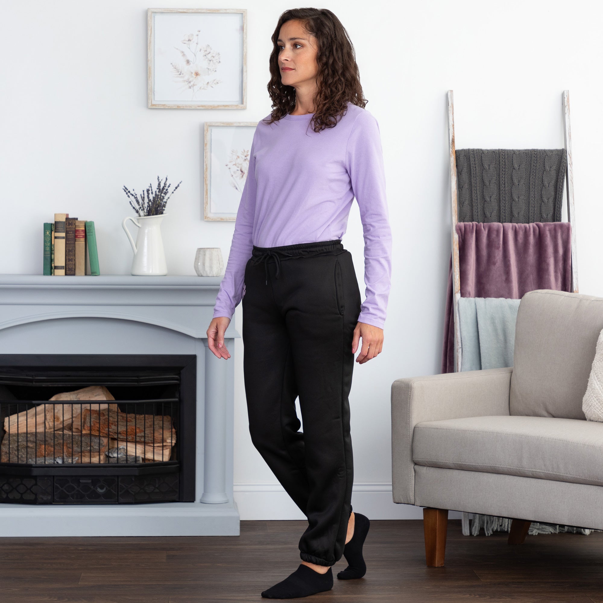 Paw Print Fleece Lined Sweatpants、mySite、camillekostekn