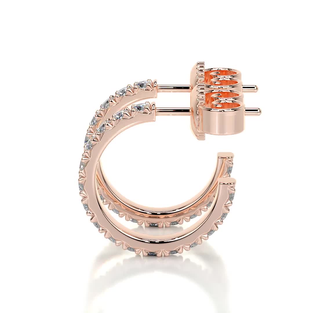 Nicole Diamond Earrings (2.5 Carat) -14K Rose Gold、mySite、hinf8tx79