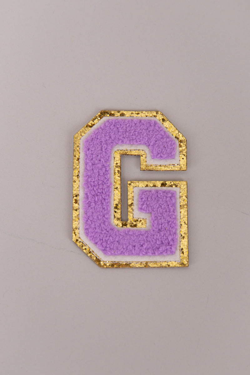 Chenille Adhesive Letter Patches- Purple 5.5cm、mySite、hinf8tx79