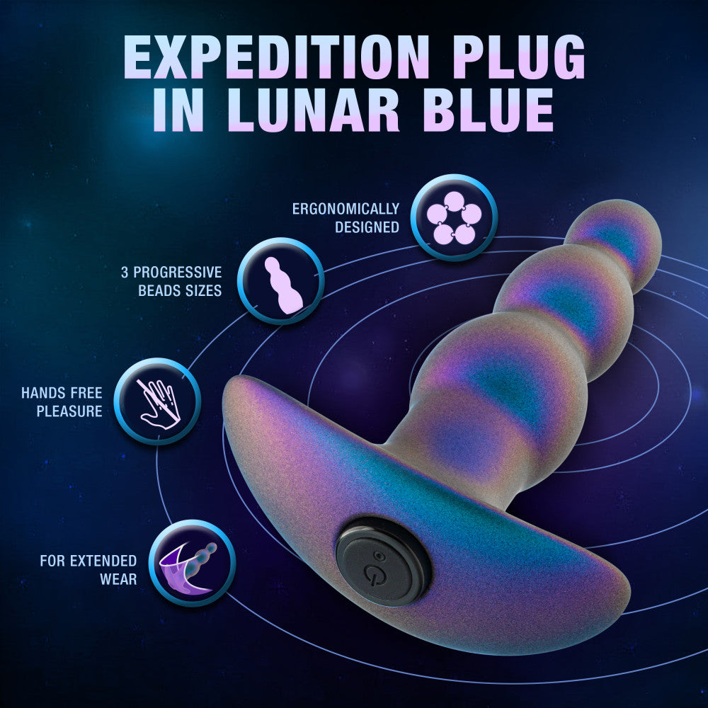 Anal Adventures Matrix By Blush® | Expedition - Vibrating Anal Plug With AnchorTech™ Base -Lunar Blue、mySite、bottomscart