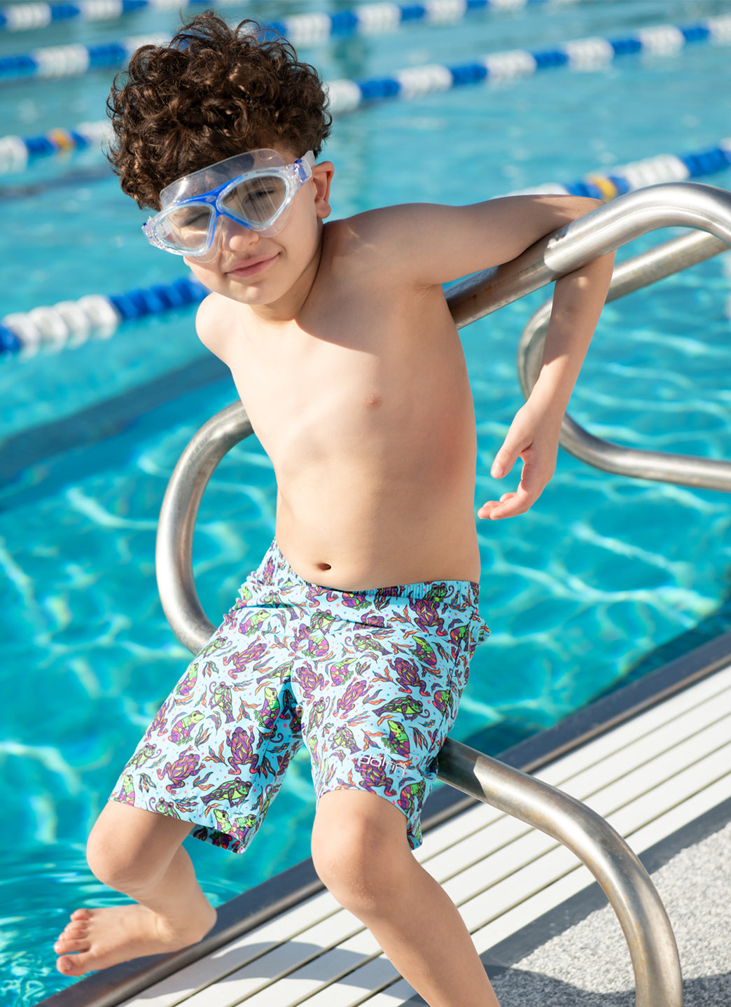 Dolfin Boys' Ribbit Swim Trunks (Toddler, Little Kid)、mySite、noshort