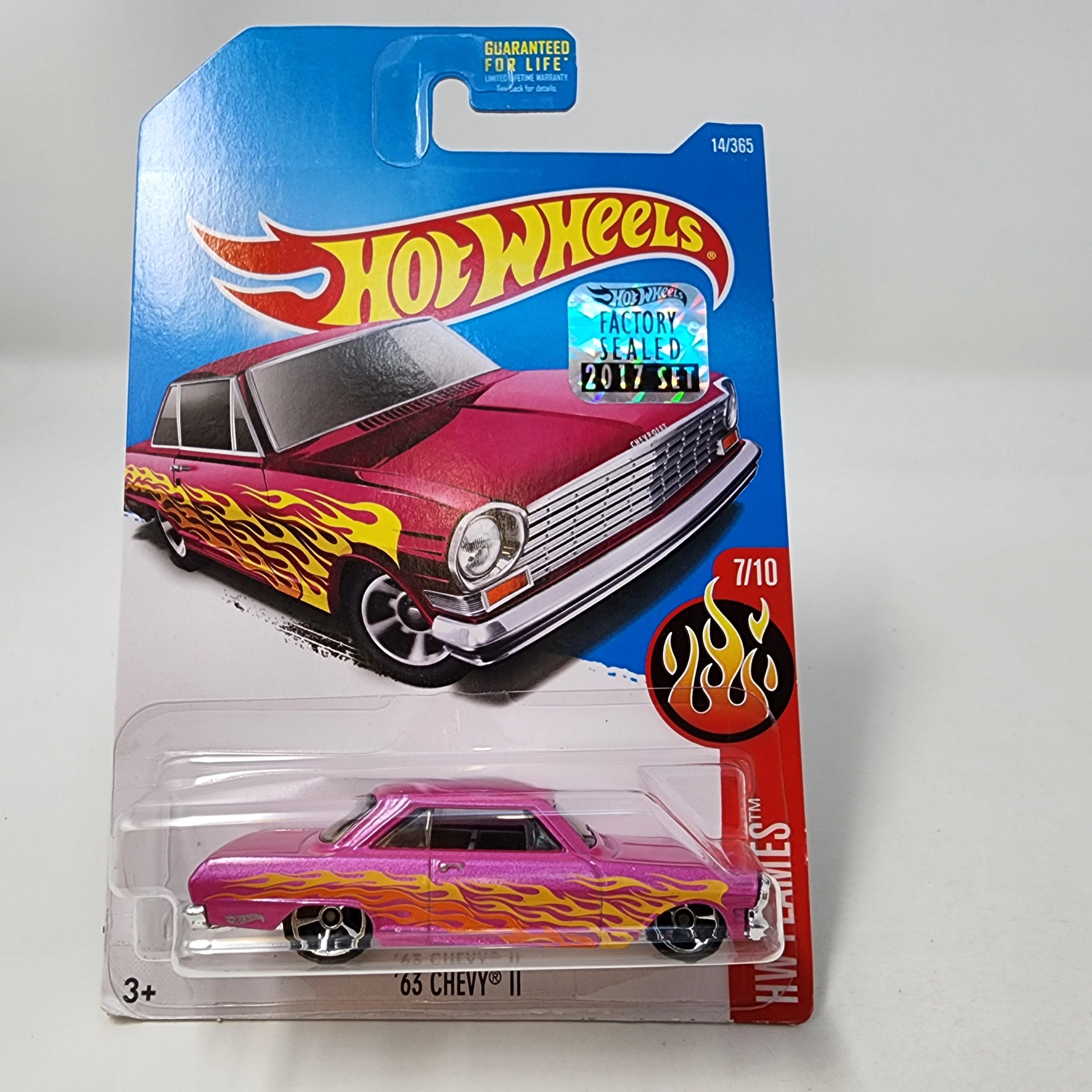 '63 Chevy II #14 * Pink * 2017 Hot Wheels w/ Factory Set Holo、mySite、hgirdovlk