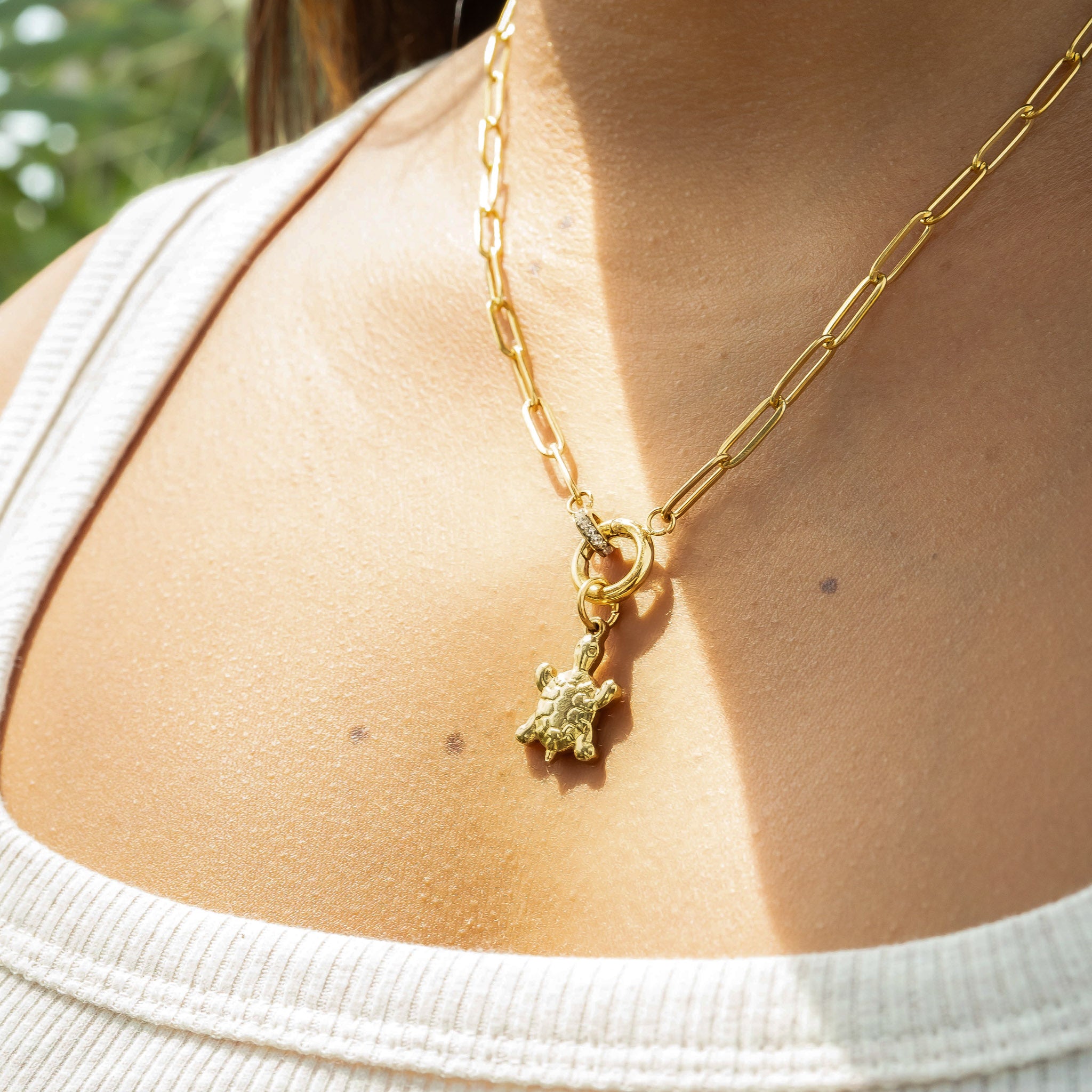 18K Gold PVD Stainless Steel Sea Turtle Charm / PDL0101、mySite、dreamappss