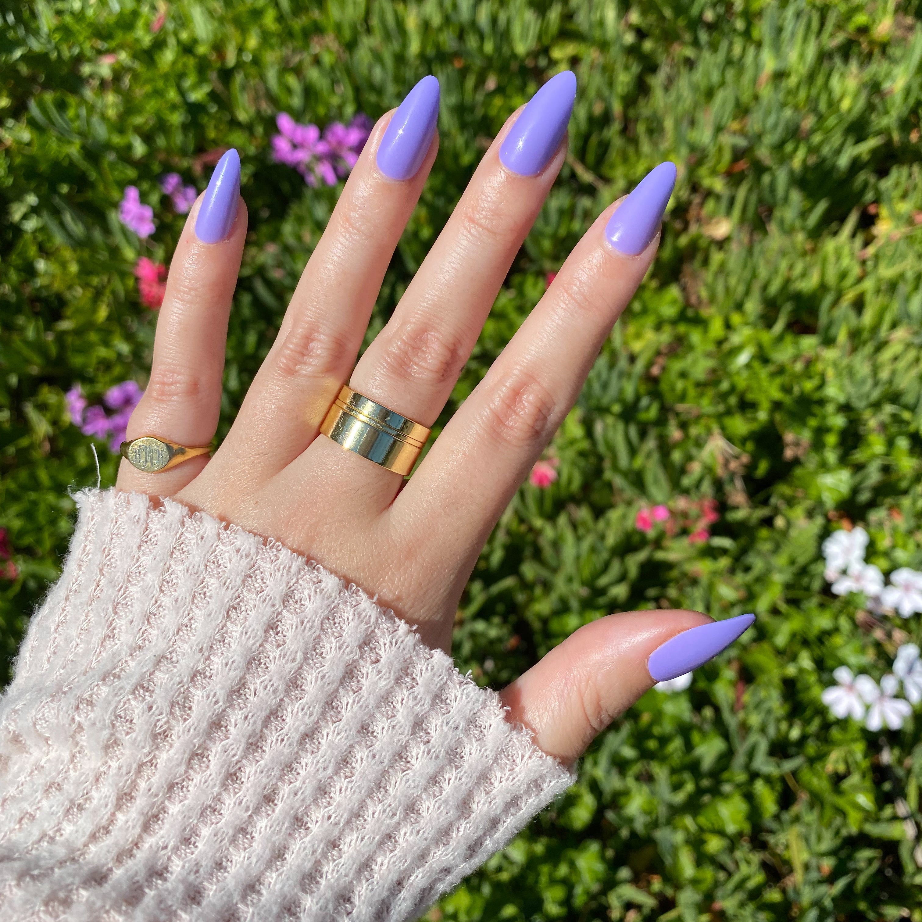 Bold & Unshaken - Press-On | Long | Almond、mySite、solidvoid