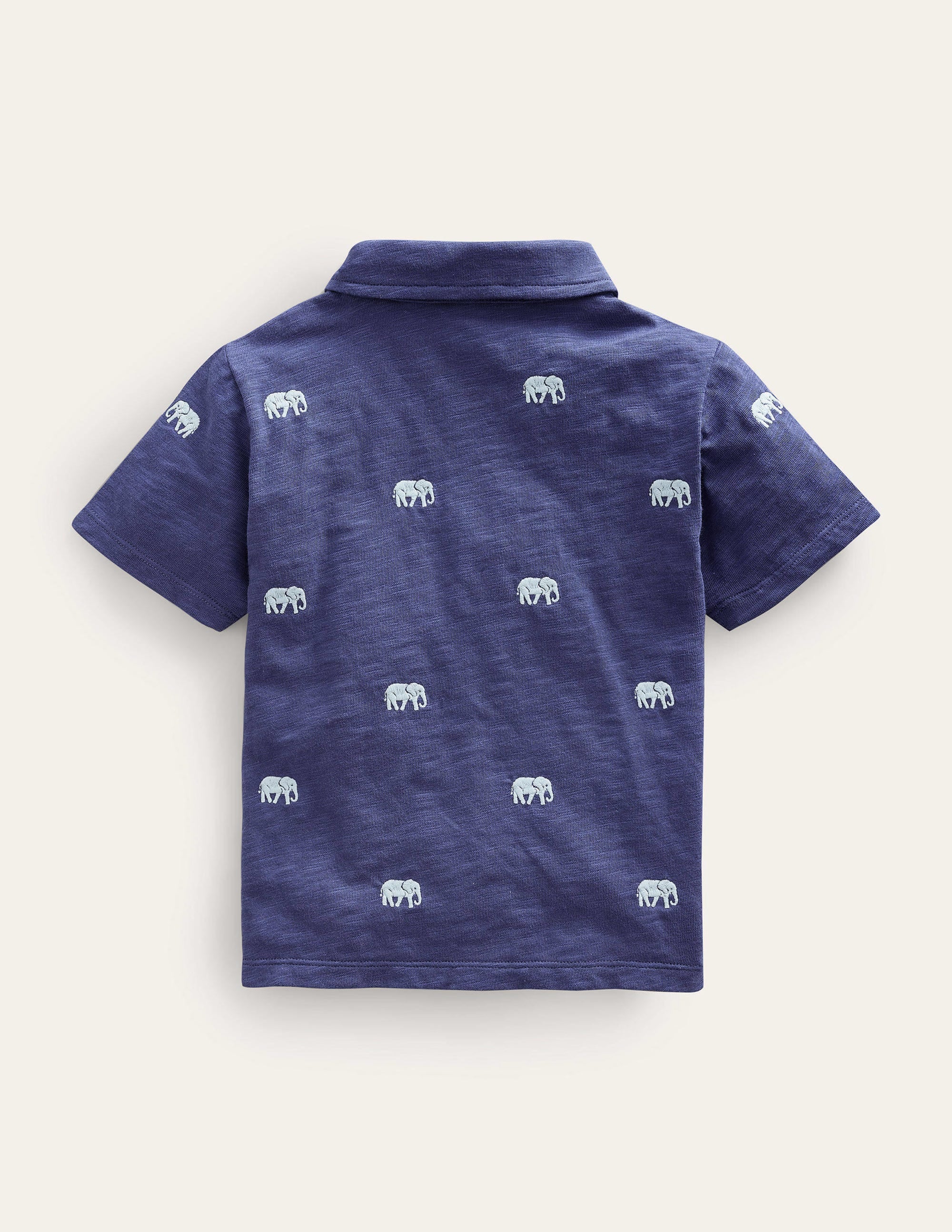  Embroidered Slubbed Polo Shirt-Starboard Elephants、mySite、ashleygrahame