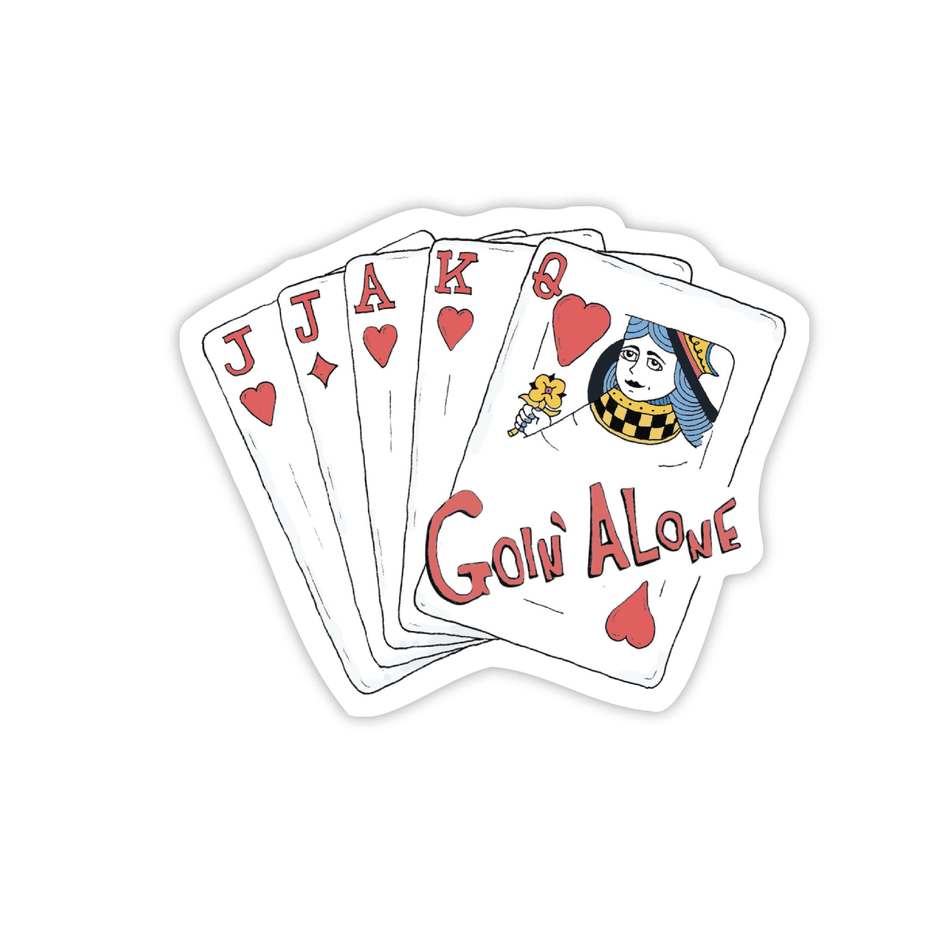  goin' alone euchre sticker - midwest、mySite、elrpsem3k