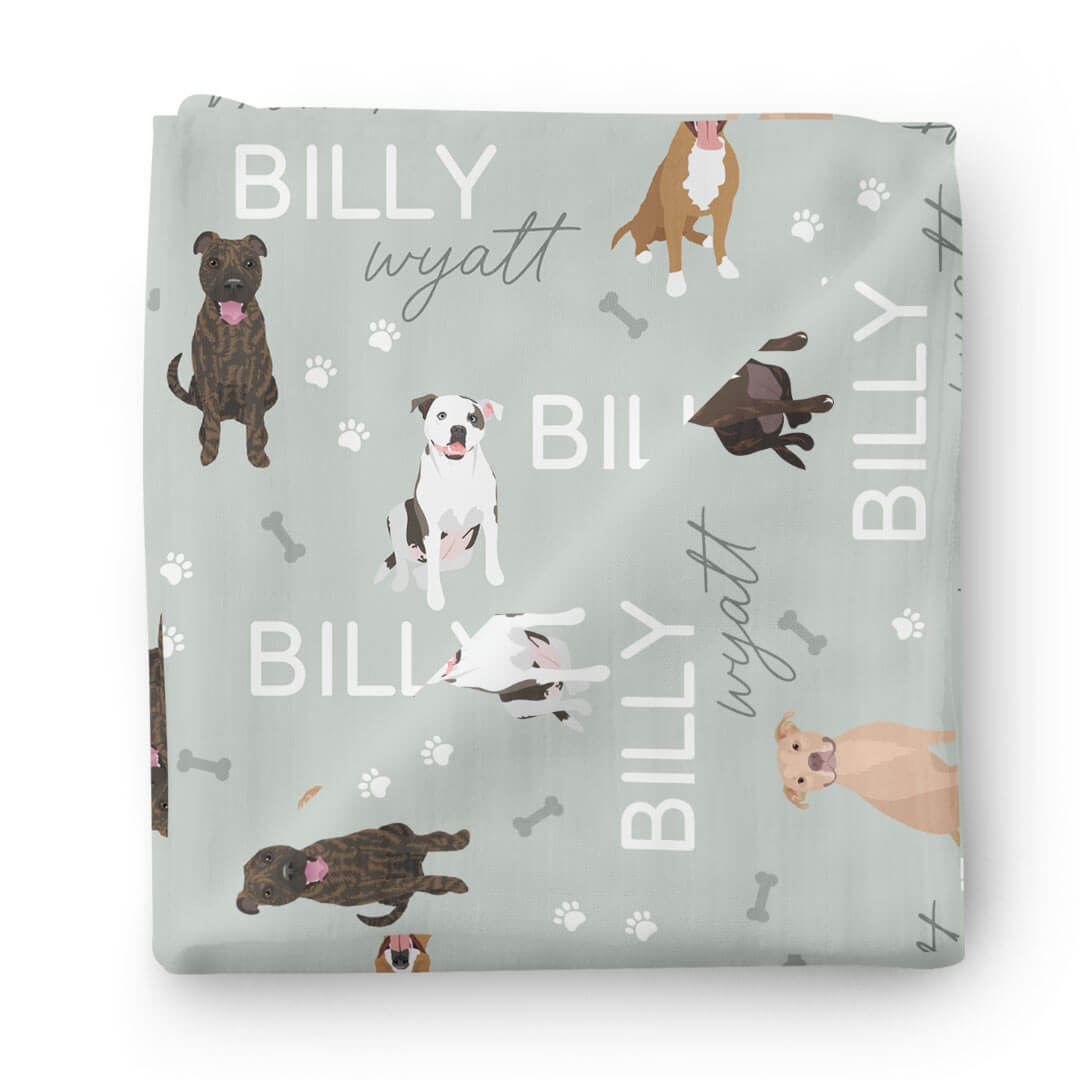  Personalized Baby Name Swaddle Blanket | Pit Bull、mySite、layawaytickets