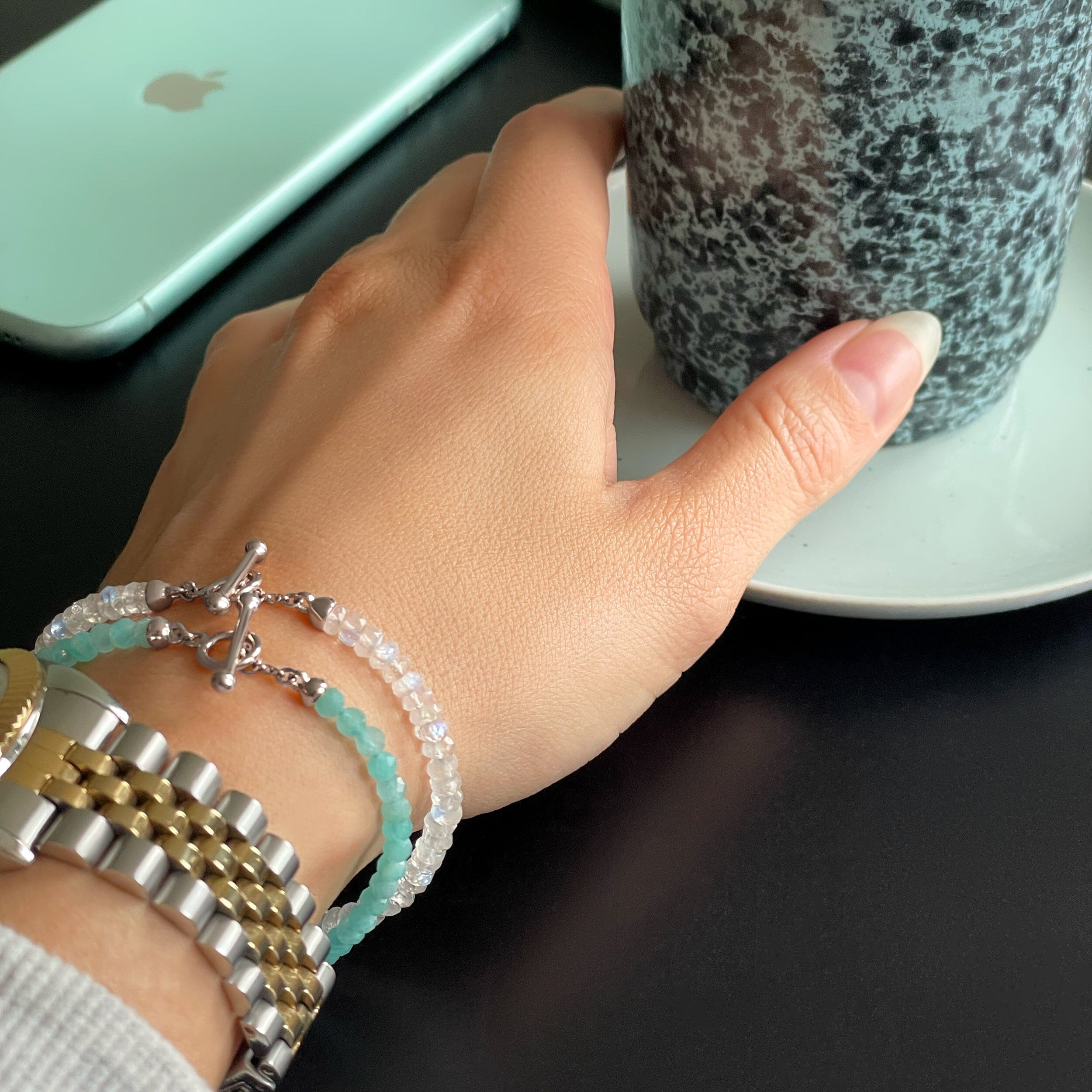 Amazonite T-Lock Beads Bracelet - Raise Your Vibrations、mySite、hinf8tx79