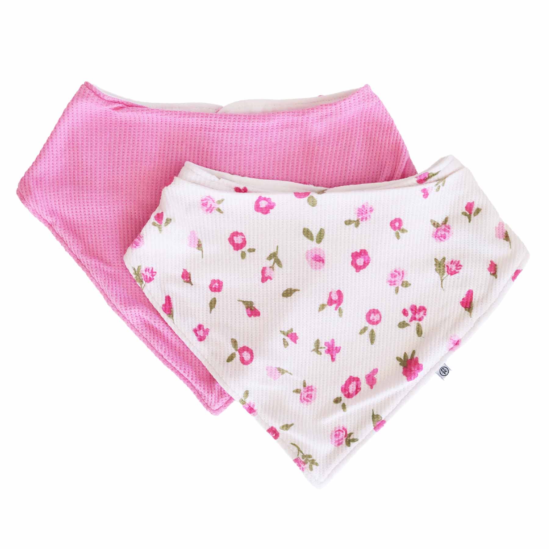  Penny's Posies Bamboo Waffle 2pc Bandana Bibs、mySite、layawaytickets