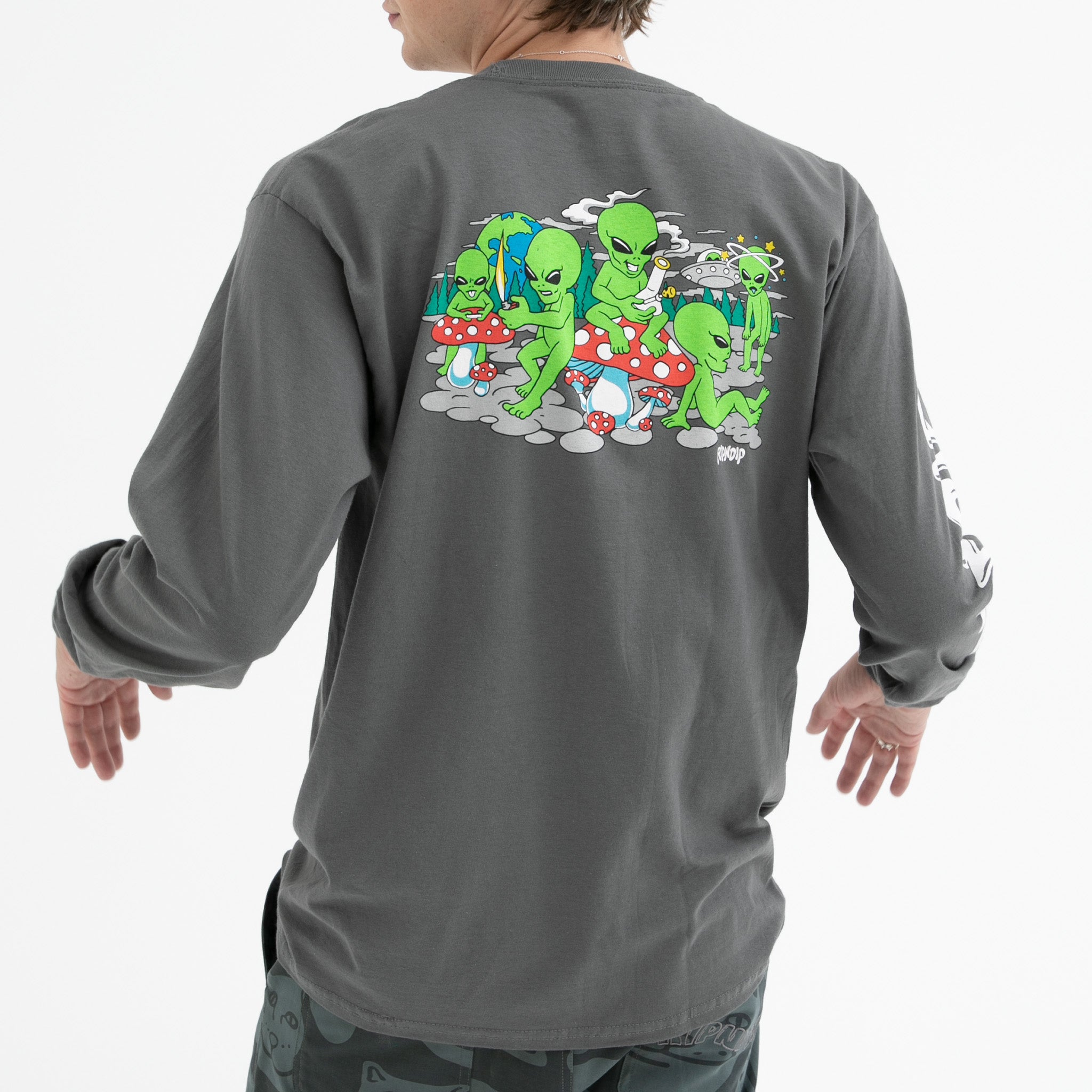  Space Gang Long Sleeve (Charcoal)、mySite、merchandisen