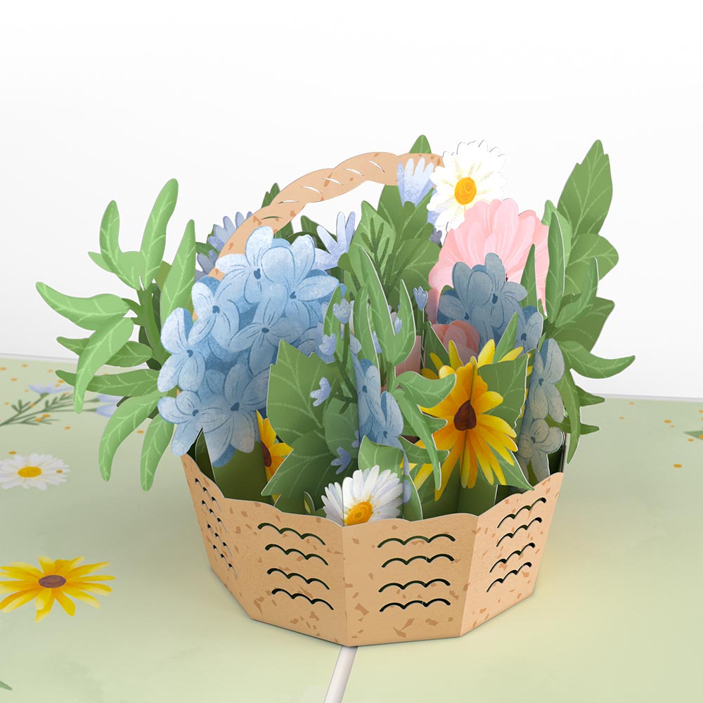 Hydrangea Basket Pop-Up Card、mySite、solidvoid