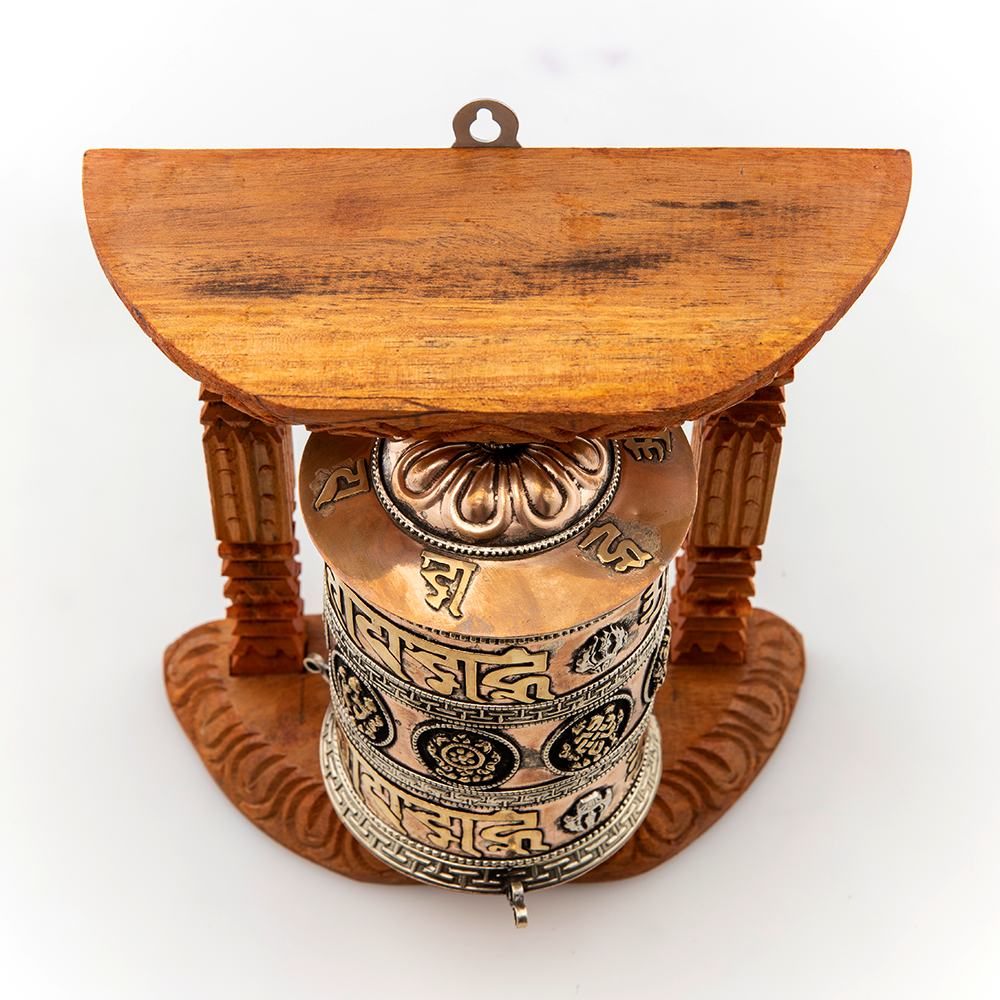 Prayer Wheel with Natural Wood Frame、mySite、topwebapps