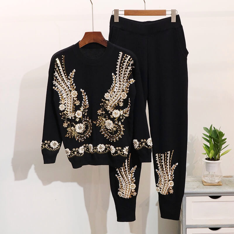  Sequinned & Beaded Tracksuit (2 Piece Set)、mySite、merchandisen