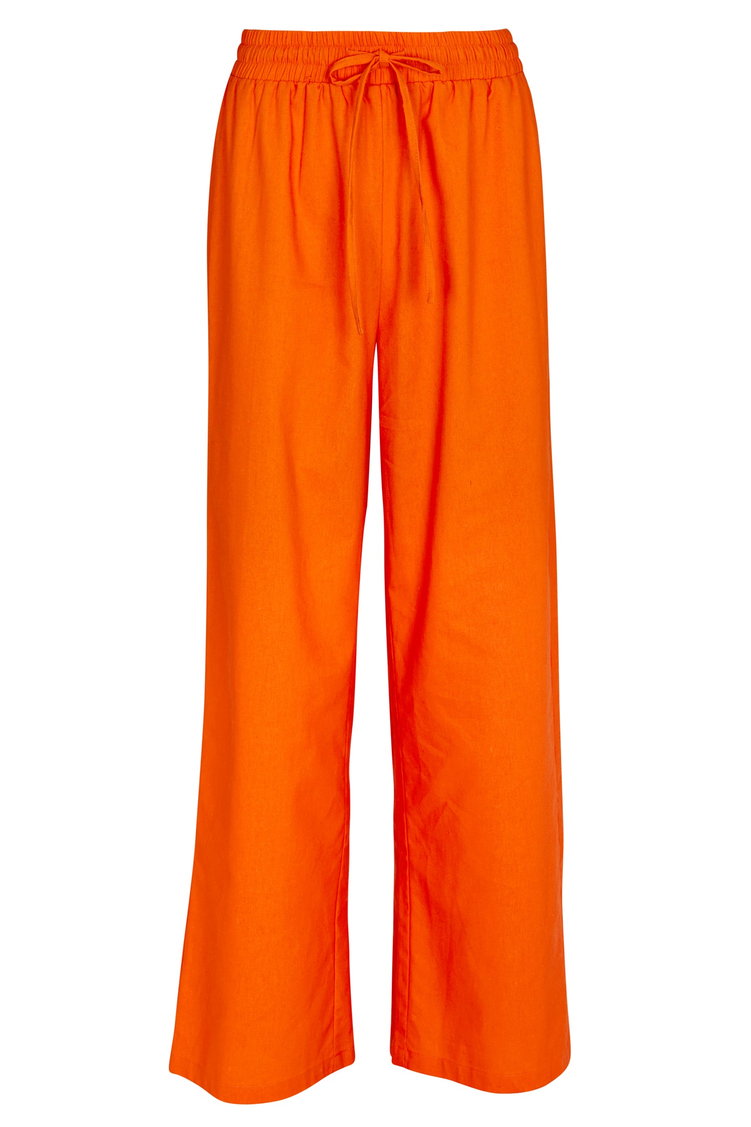 Orange Demi Cotton Linen Trousers、mySite、solidvoid
