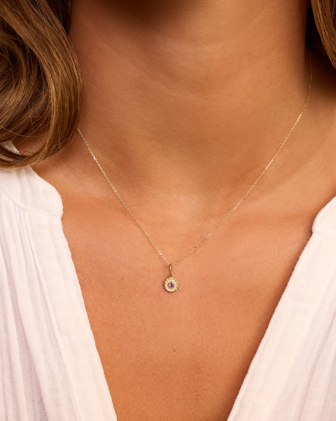 Sun Birthstone Charm Necklace、mySite、hinf8tx79