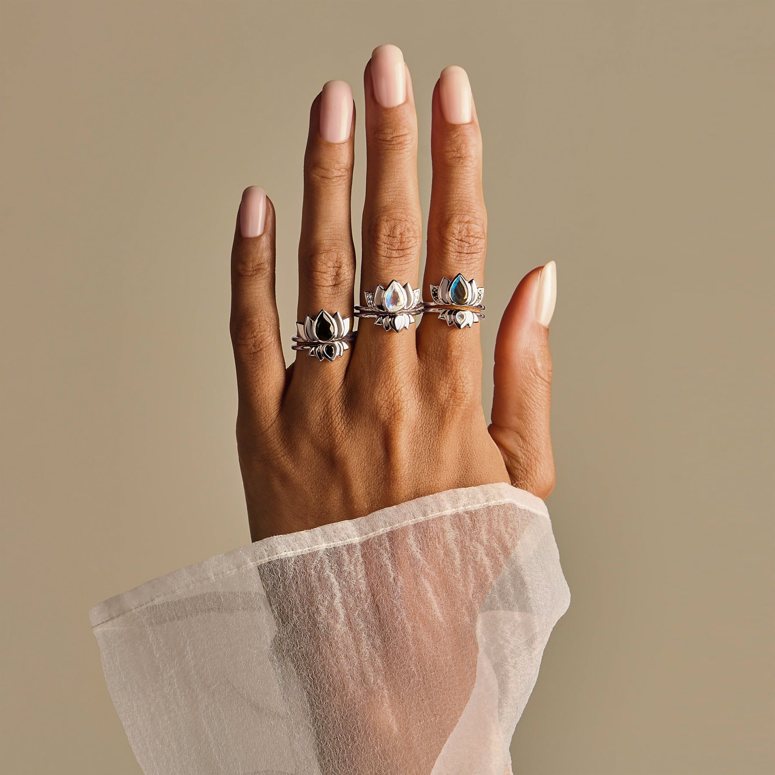 Silver Stacking Ring - Mini Lotus、mySite、hinf8tx79