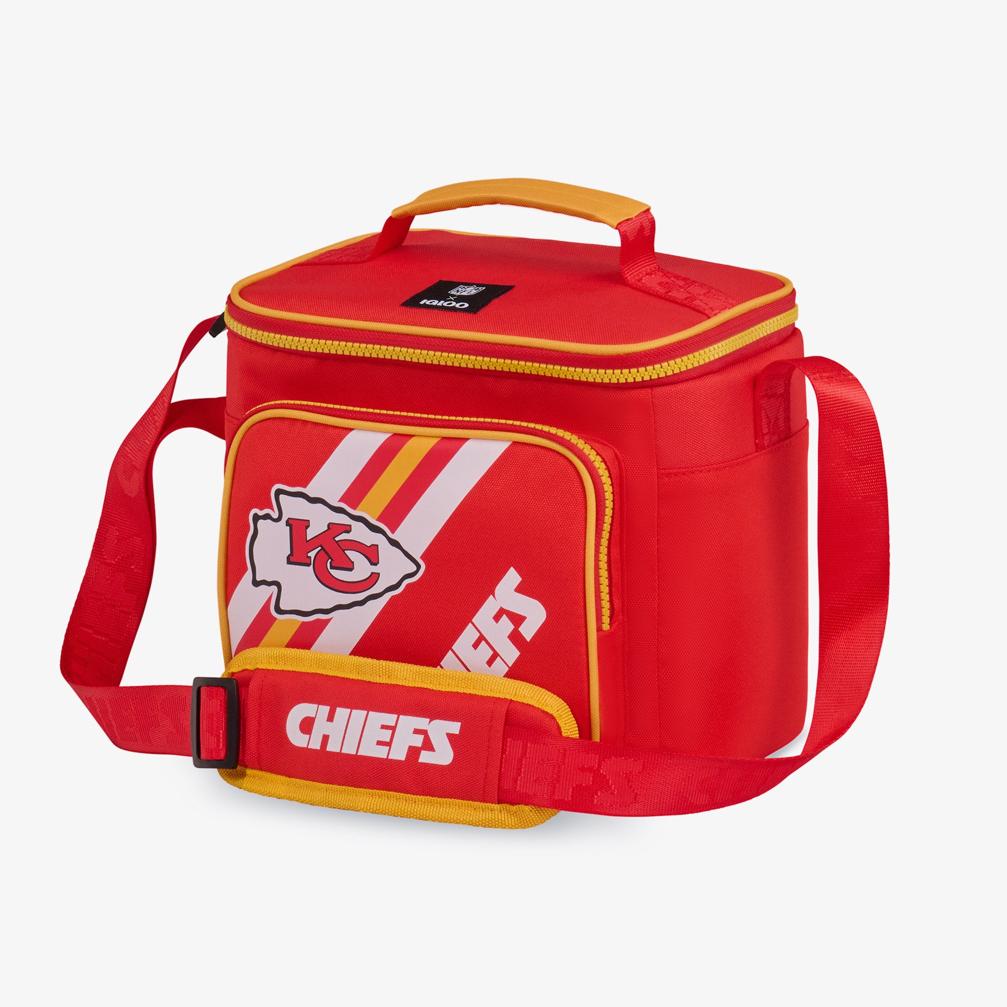 Kansas City Chiefs Square Lunch Cooler Bag、mySite、noshort