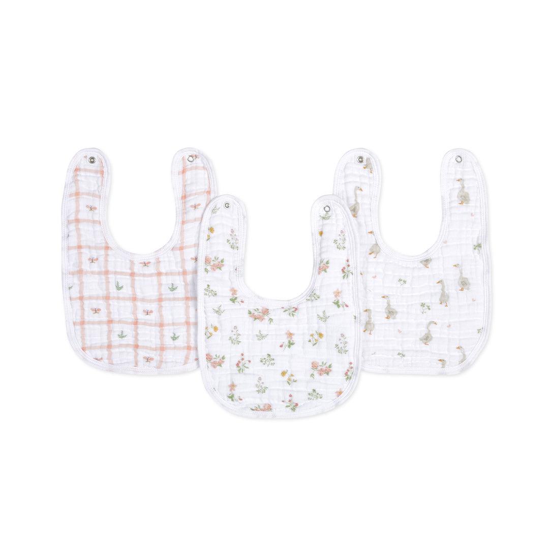  aden + anais Essentials Muslin Baby Snap Bibs - 3 Pack - Country Floral、mySite、merchandisen