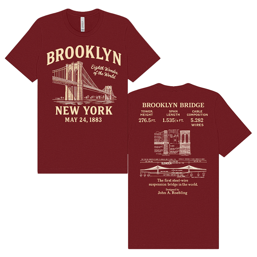 Brooklyn Bridge 1883 – “Eighth Wonder” Tribute Tee、mySite、vikingsvslions