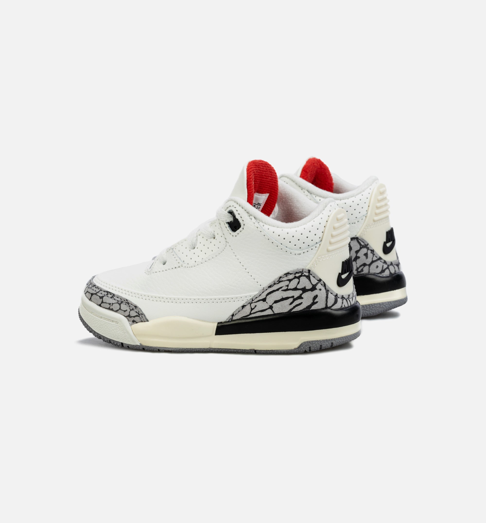 Air Jordan 3 Retro White Cement Reimagined Infant Toddler Lifestyle Shoe - White/Red/Grey、mySite、dreamappss